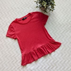 Red Peplum Top